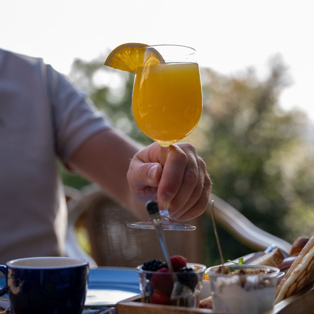Jus d'orange bij Buitengoed Slavante