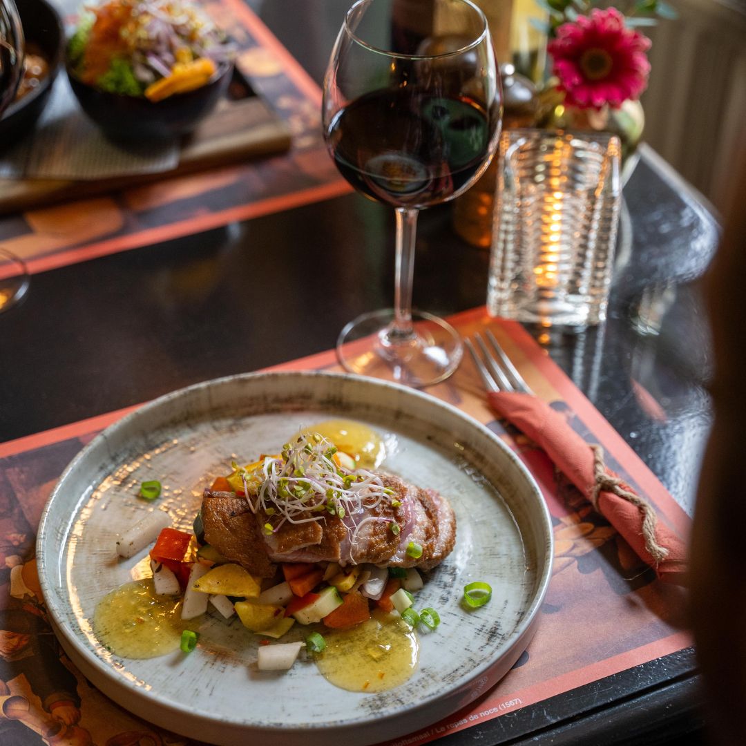 Diner bij Gasterij De Poort in Gulpen