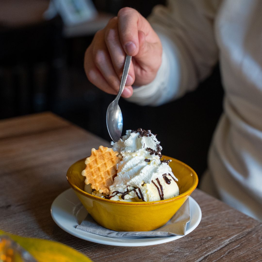 Dessert bij Café Quanten in Mheer