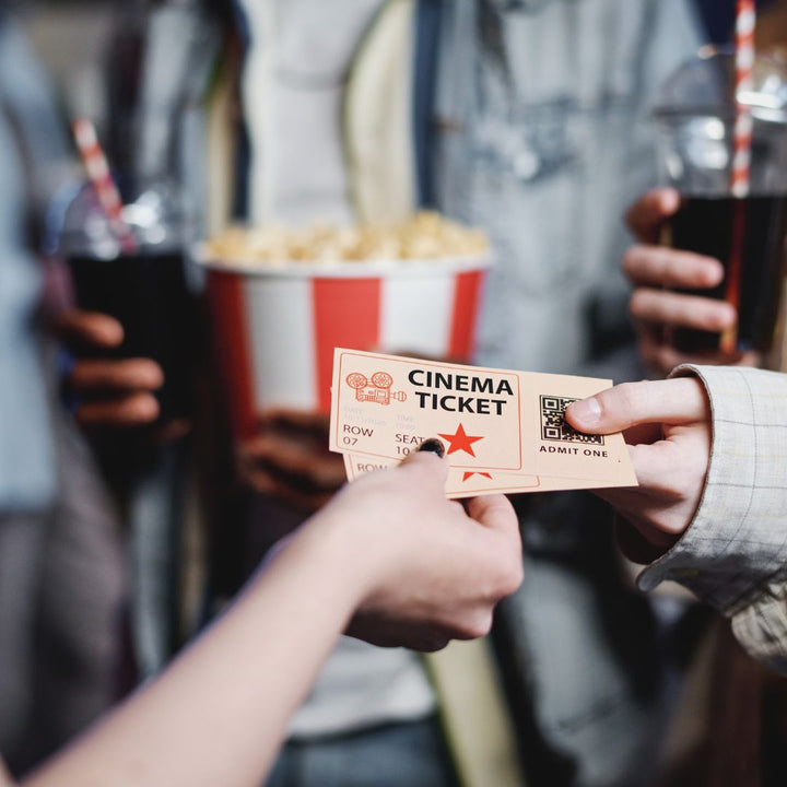 popcorn en bioscooptickets