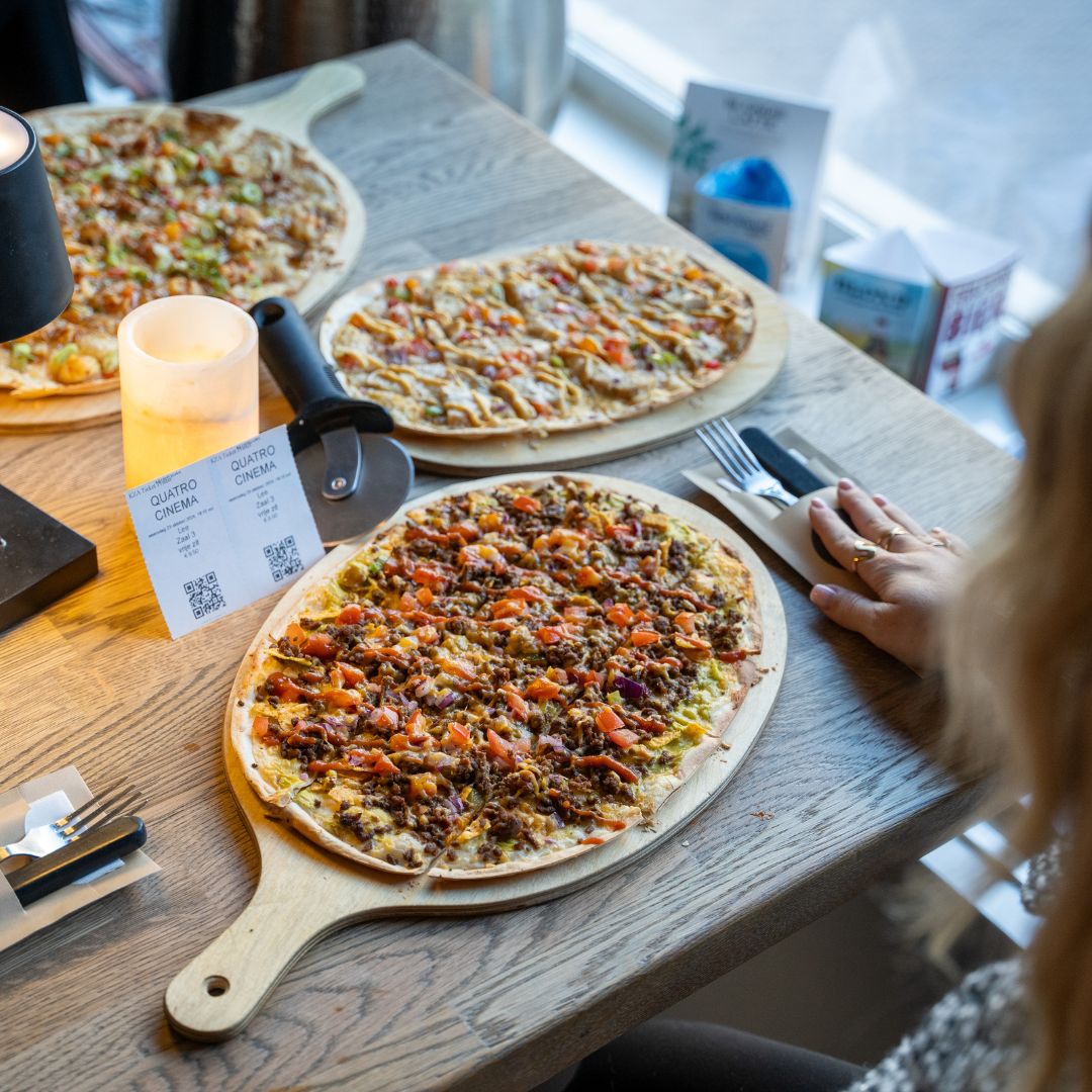 Flammkuchen bij Quatro Cinema in Heerlen