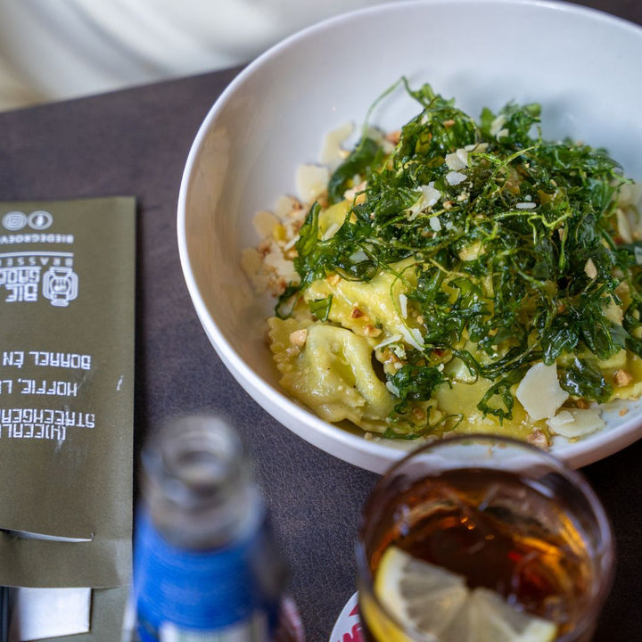 Ravioli bij Brasserie Bie De Groeve in Meerssen