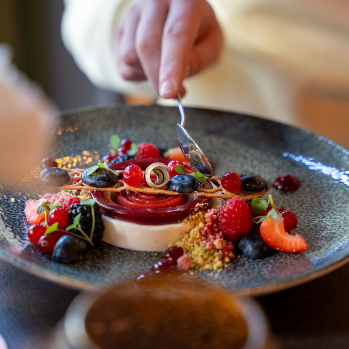Pana cotta bij Brasserie Bie De Groeve in Meerssen