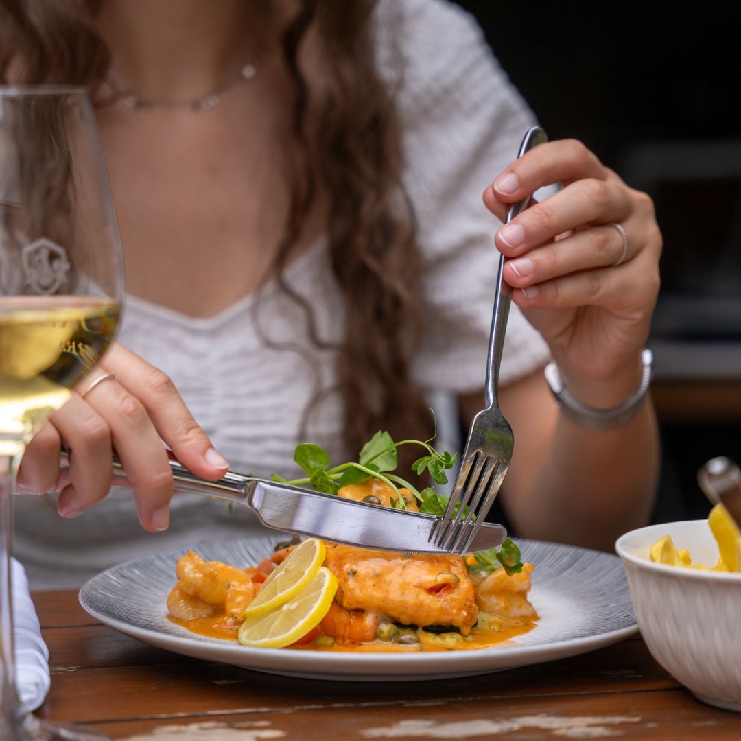 gebakken zalm bij Savoré in Roermond