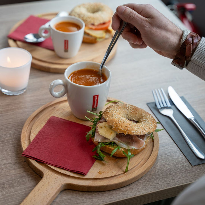 Bagel en soep bij Stap & Hap Café Itterdal