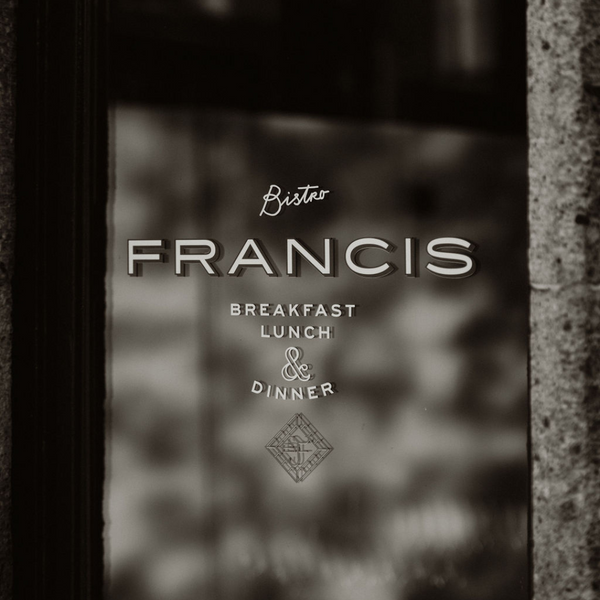 bistro francis logo deur
