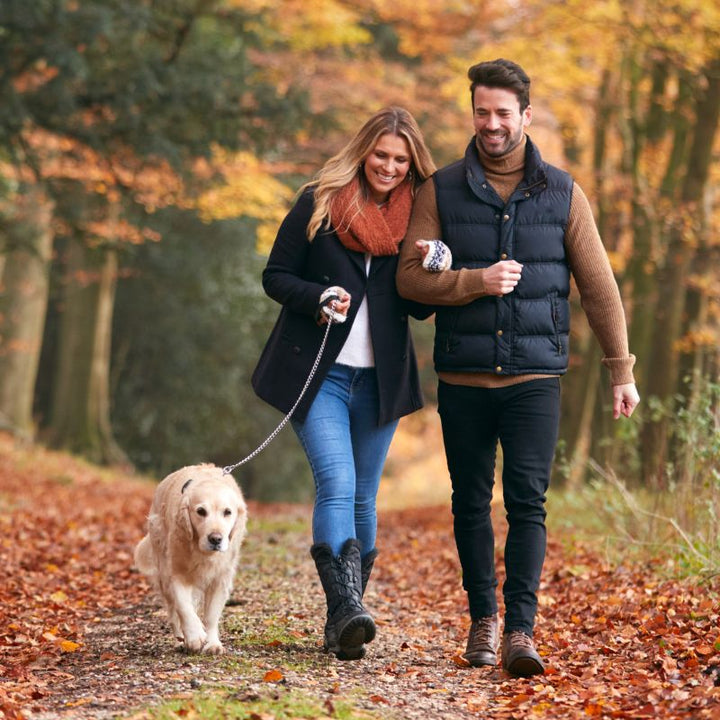 wandelaars met hond 