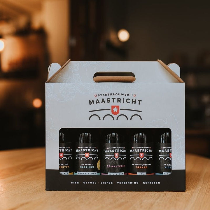 Bierpakket 'Mestreechter Vijf' van Stadsbrouwerij Maastricht